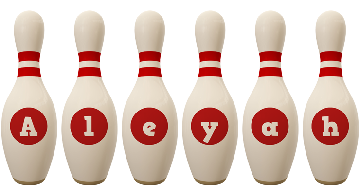 Aleyah bowling-pin logo