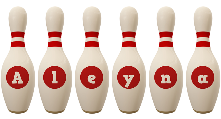 Aleyna bowling-pin logo