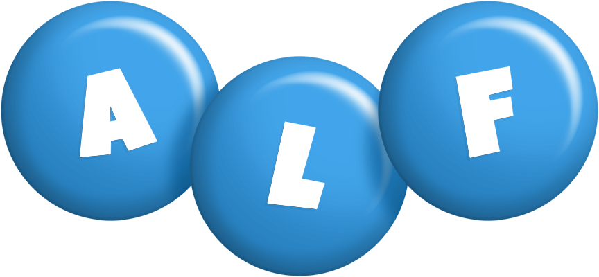 Alf candy-blue logo