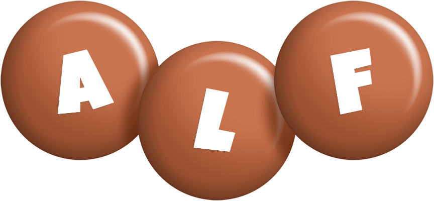 Alf candy-brown logo