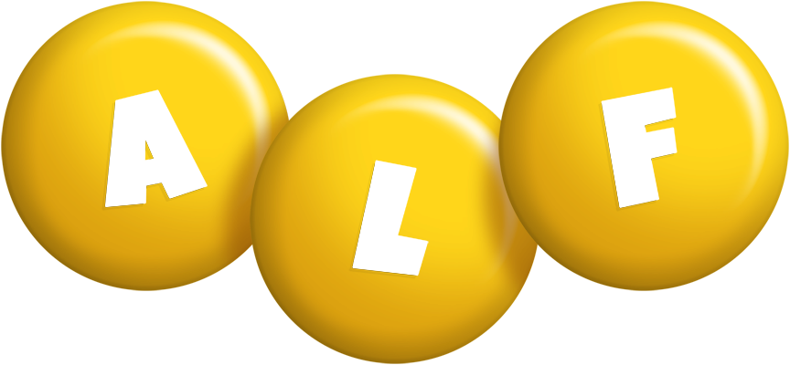 Alf candy-yellow logo