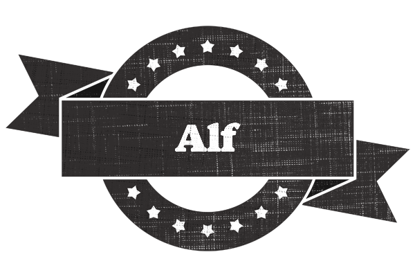 Alf grunge logo