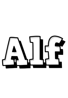 Alf snowing logo