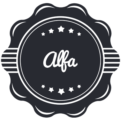 Alfa badge logo
