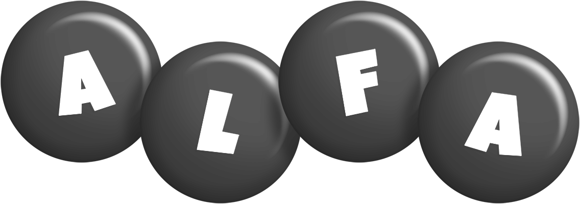 Alfa candy-black logo