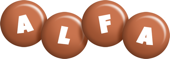 Alfa candy-brown logo