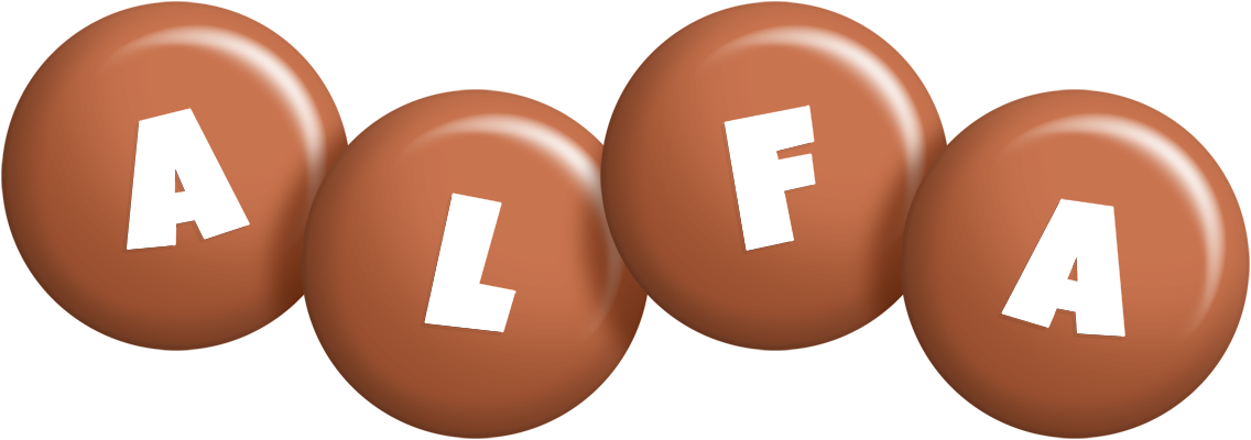 Alfa candy-brown logo