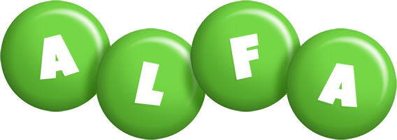 Alfa candy-green logo