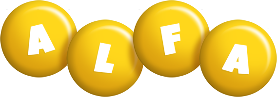 Alfa candy-yellow logo
