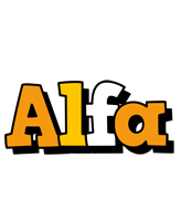 Alfa cartoon logo