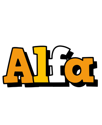 Alfa cartoon logo