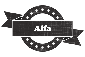 Alfa grunge logo