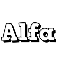 Alfa snowing logo