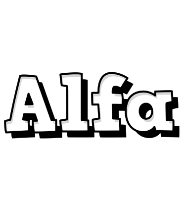 Alfa snowing logo