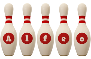 Alfeo bowling-pin logo