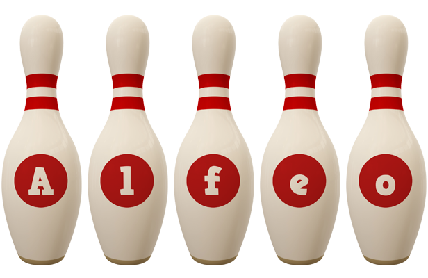 Alfeo bowling-pin logo