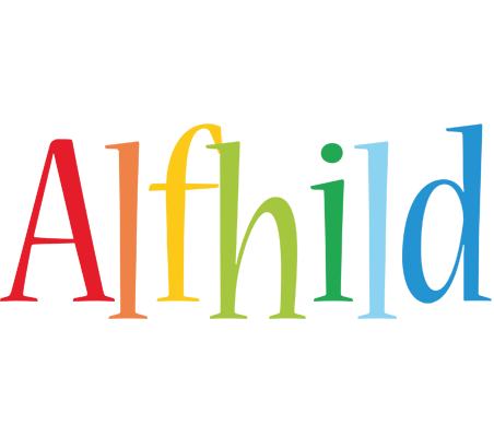 Alfhild birthday logo
