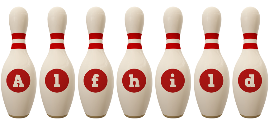 Alfhild bowling-pin logo