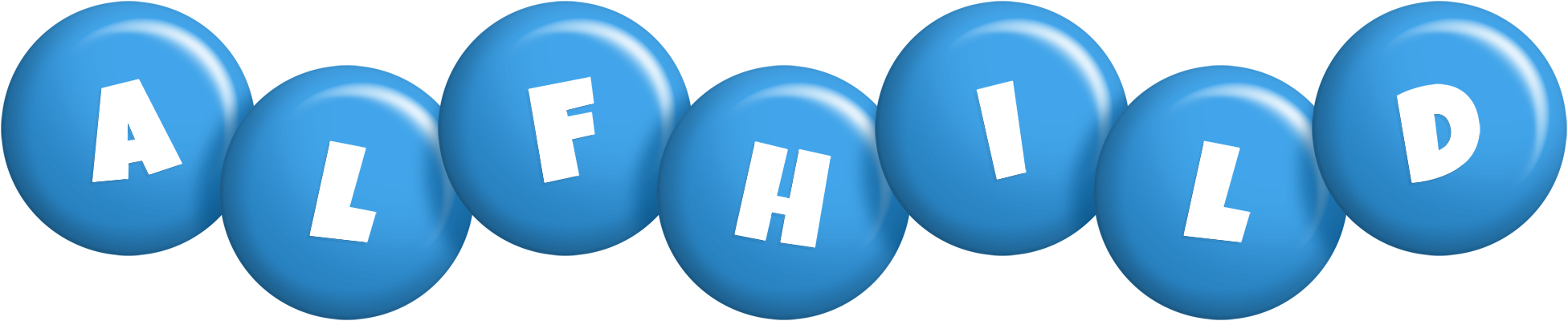 Alfhild candy-blue logo