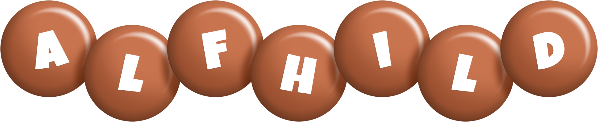 Alfhild candy-brown logo