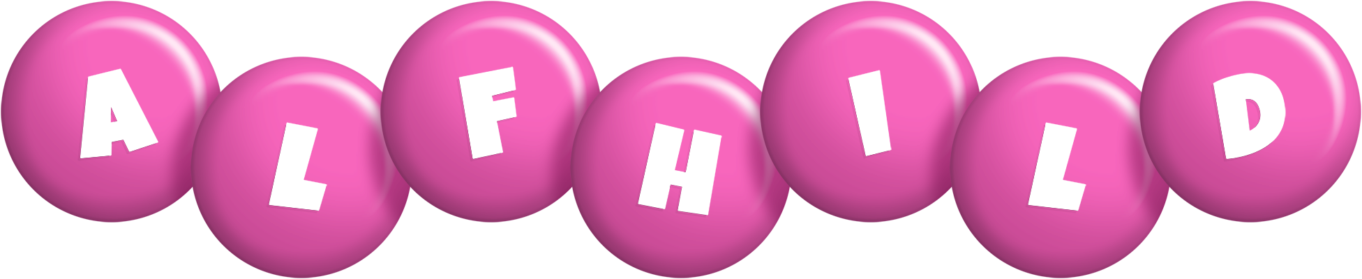 Alfhild candy-pink logo