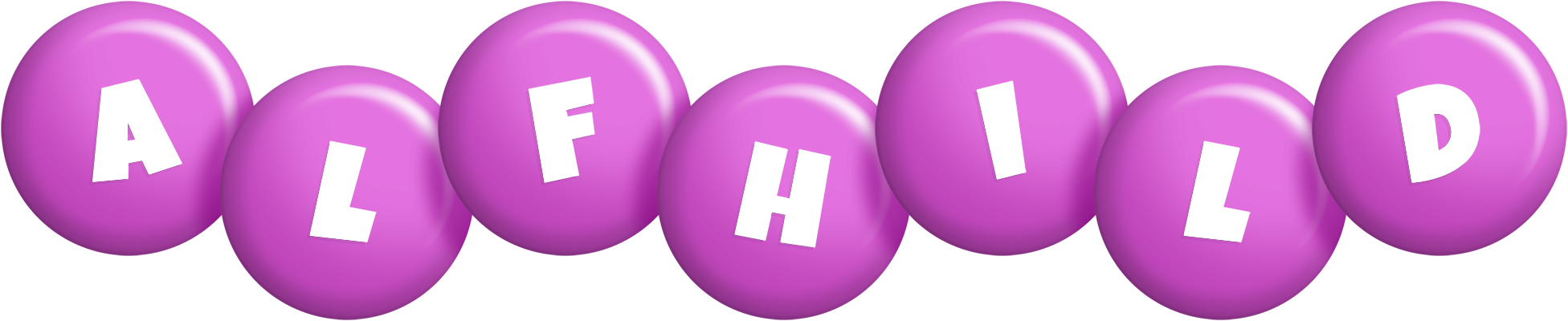 Alfhild candy-purple logo