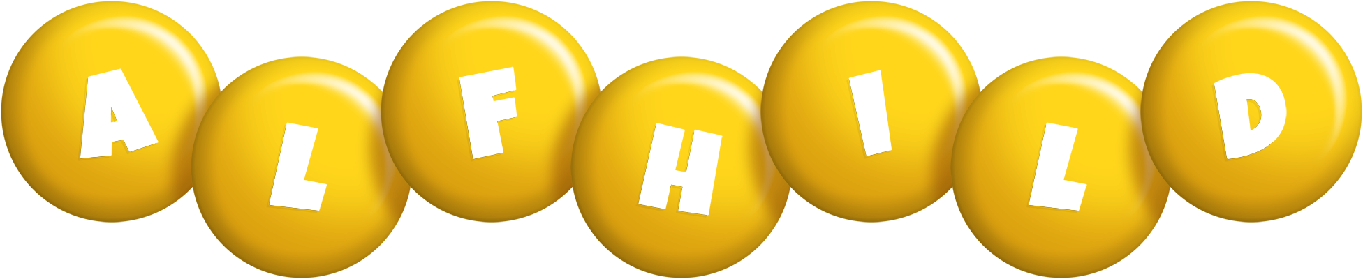 Alfhild candy-yellow logo