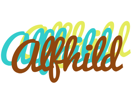 Alfhild cupcake logo