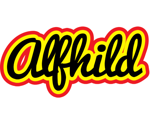 Alfhild flaming logo