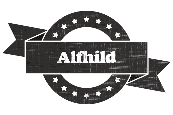 Alfhild grunge logo