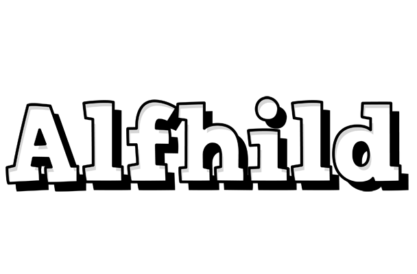 Alfhild snowing logo
