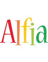 Alfia birthday logo