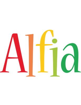 Alfia birthday logo