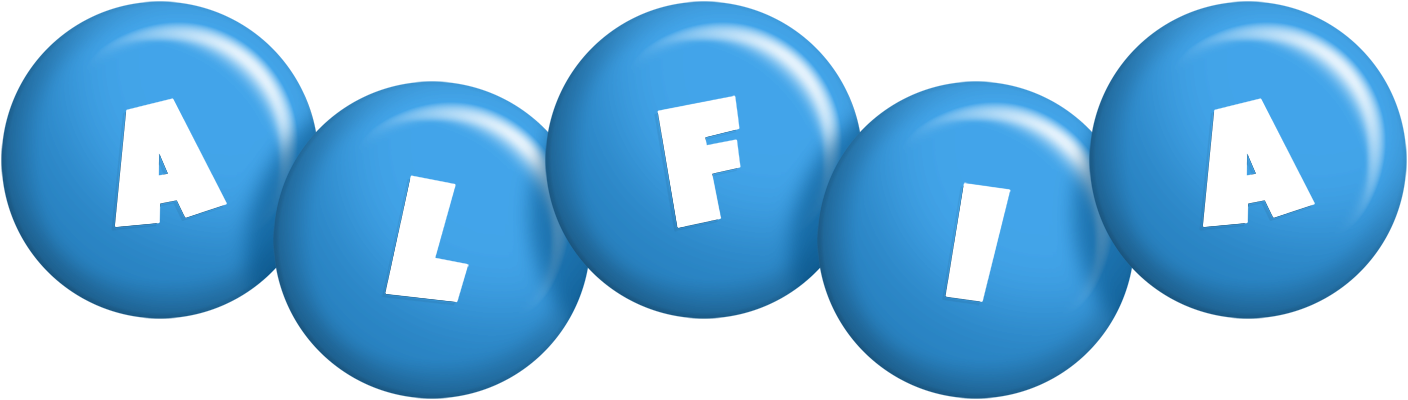 Alfia candy-blue logo
