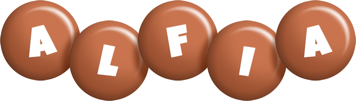 Alfia candy-brown logo