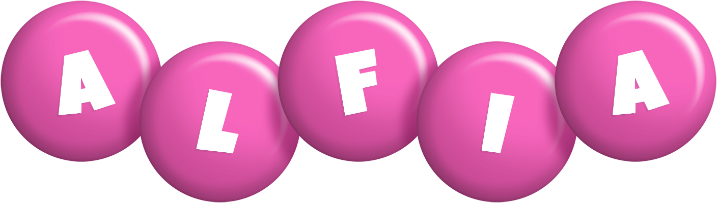 Alfia candy-pink logo