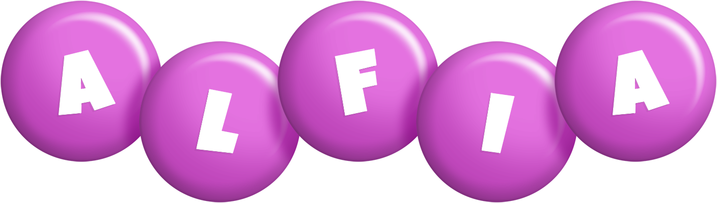 Alfia candy-purple logo