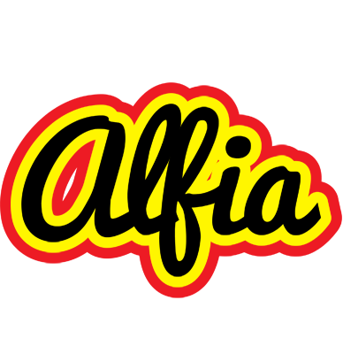Alfia flaming logo