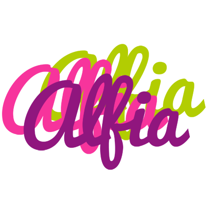Alfia flowers logo