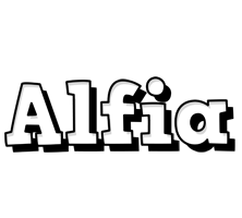 Alfia snowing logo