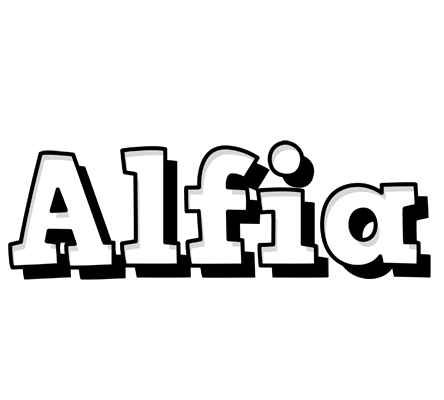Alfia snowing logo