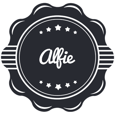 Alfie badge logo