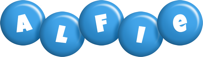 Alfie candy-blue logo