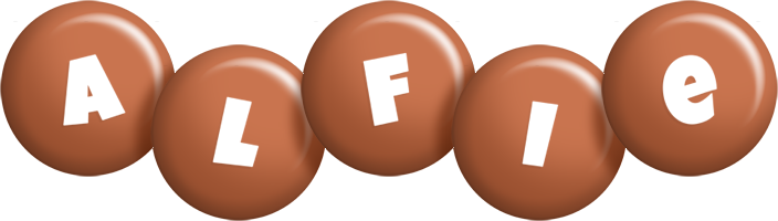 Alfie candy-brown logo