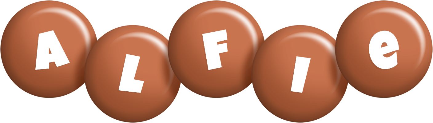 Alfie candy-brown logo
