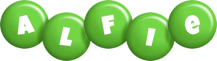 Alfie candy-green logo