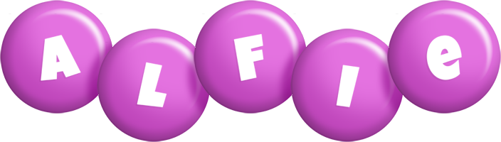 Alfie candy-purple logo