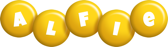 Alfie candy-yellow logo
