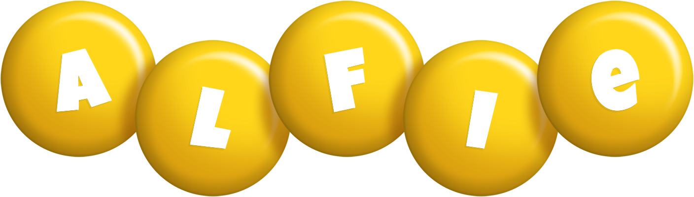 Alfie candy-yellow logo