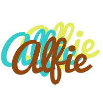 Alfie cupcake logo